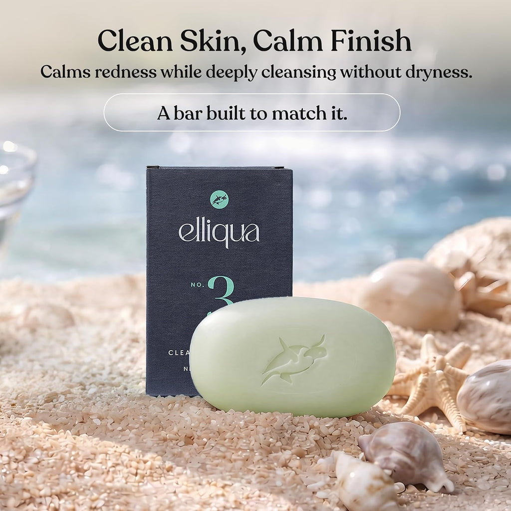Elliqua No.3 Aloe Vera & Kaolin Clay Soothing Body Bar, 3.5oz - 1-Pack